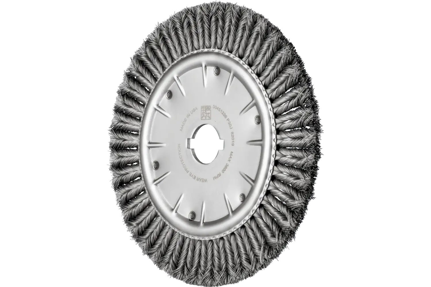 Picture of Pferd Combitwist® Knot Wire Wheel Brush 14" Dia. .020 Carbon Steel 2" Keyed Arbor